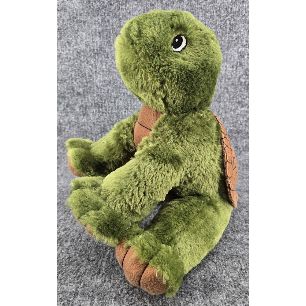 Vtg The Bear Factory Turtle Plush Kids 12" Green Brown Stuffed Animal Toy 2001